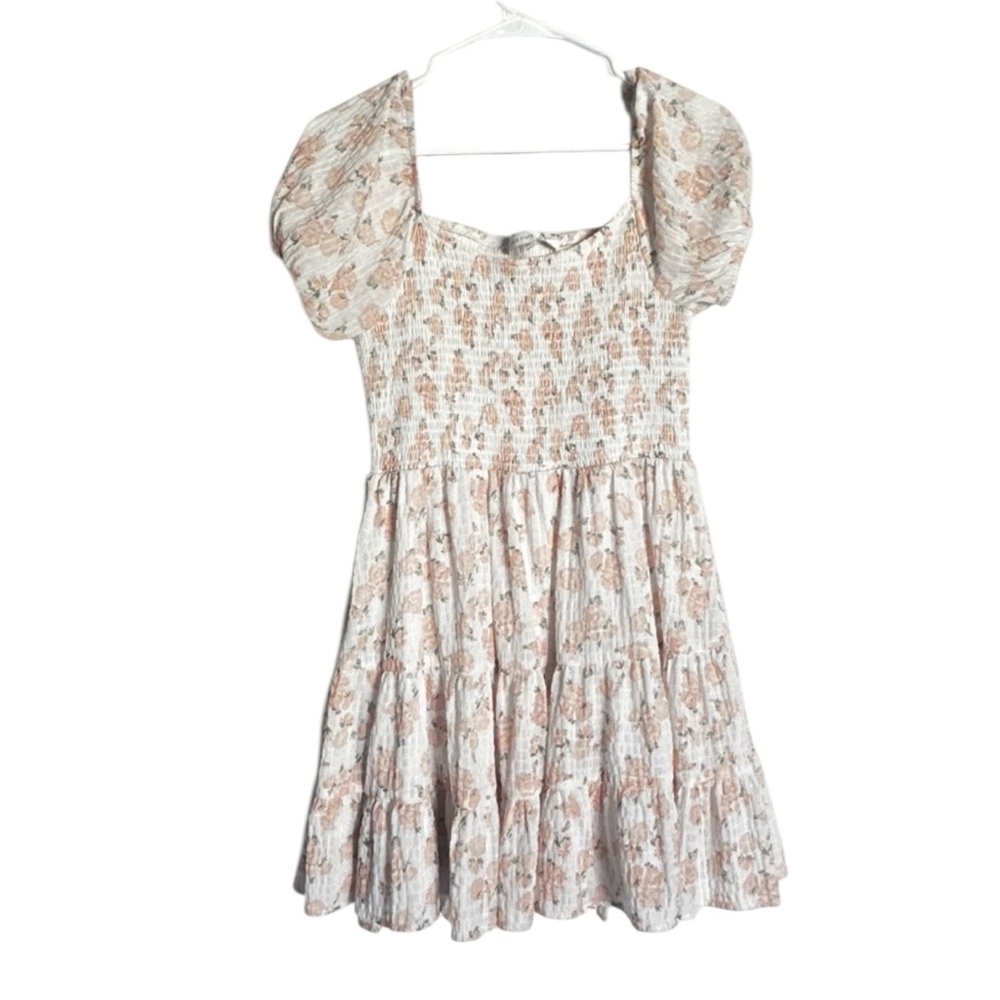 Altar'd State Cream and Pink Floral Mini Dress